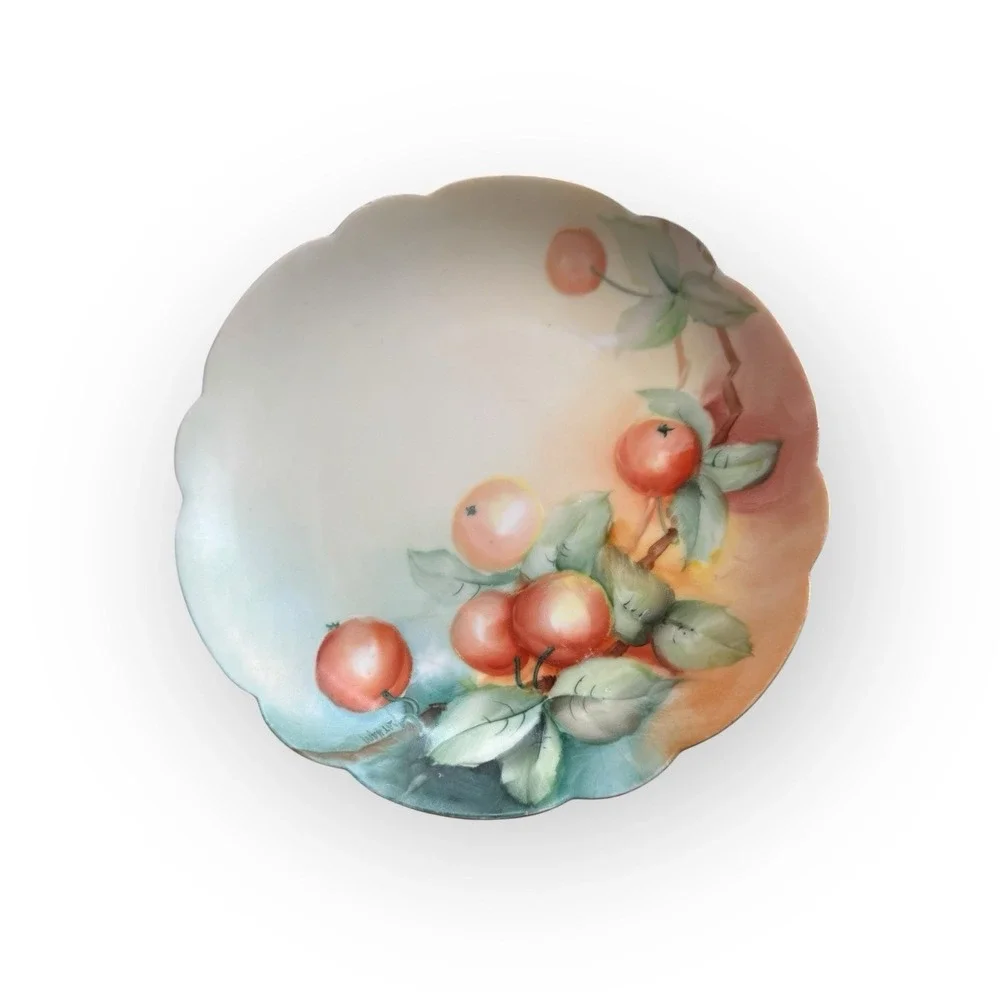 Set Of 5 Rosenthal RC Orchard VTG Plates Hand Painted Art Deco Nouveau 7